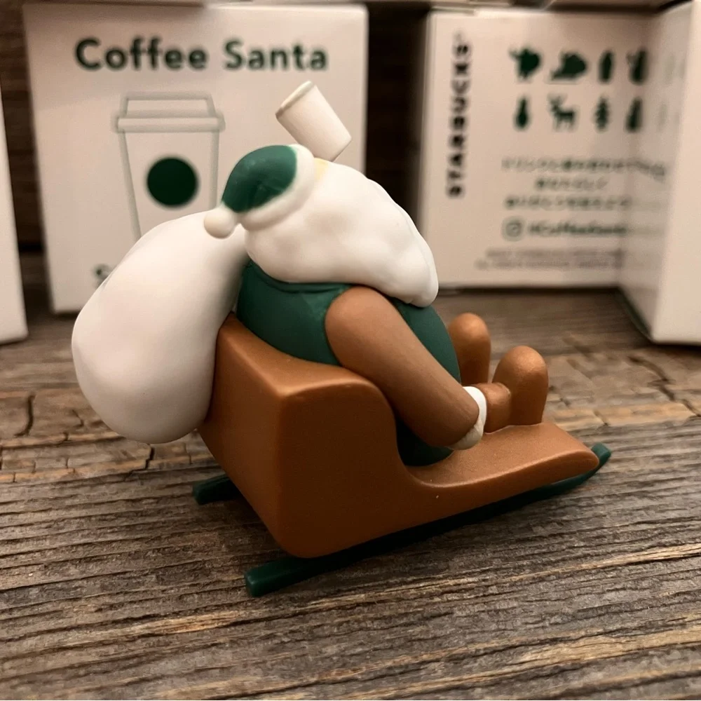 Starbucks 2017 JAPAN Christmas Coffee Santa eGift Figures HTF - Picture 3 of 16
